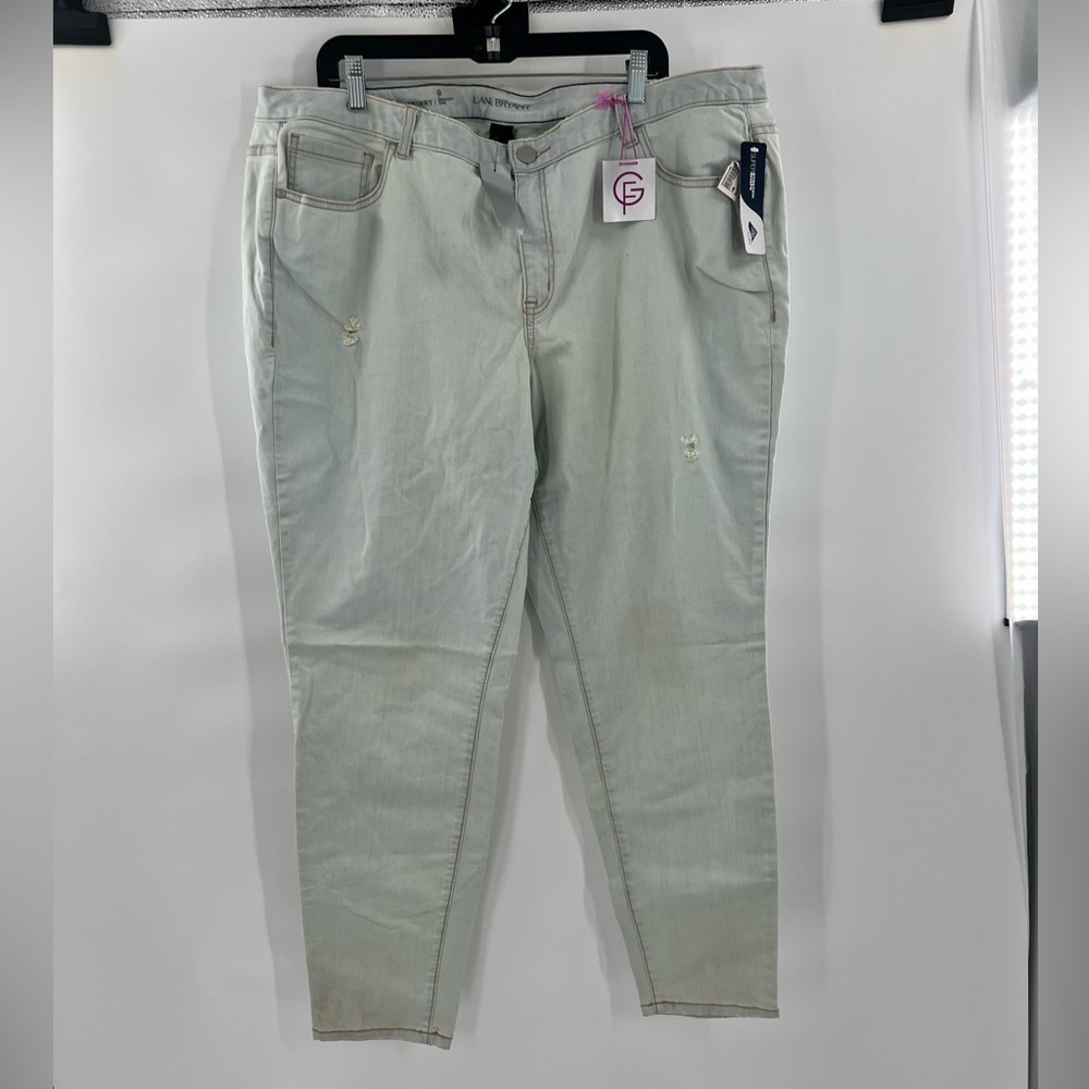 Lane Bryant grey washed skinny jeans size 22